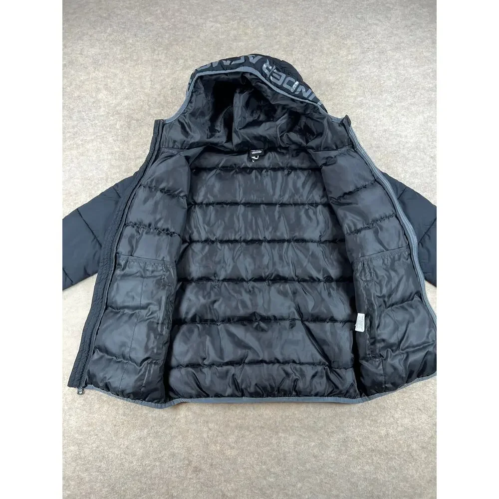 Under Armour Boys Pronto Puffer Jacket Black Midweight Size Medium (10/12)